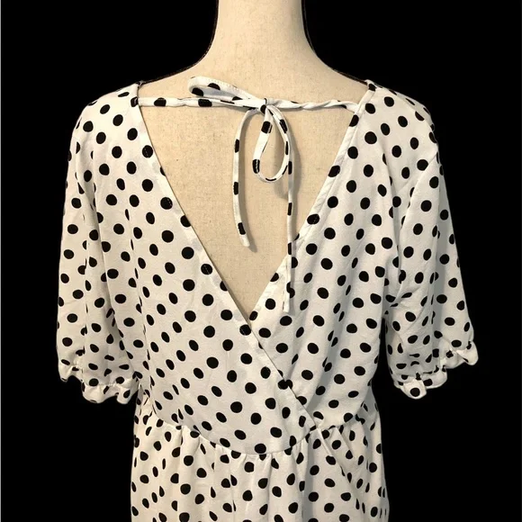 Suzanne Betro black & white polka dot dress - Picture 8 of 14